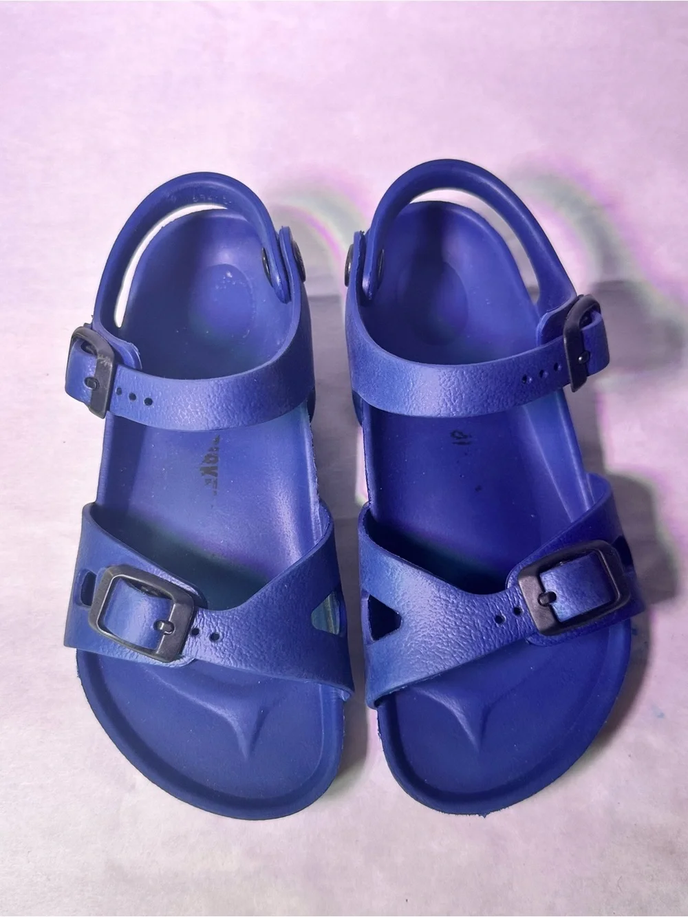Birkenstock Kids Double-Strap Adjustable Royal Blue Sandals